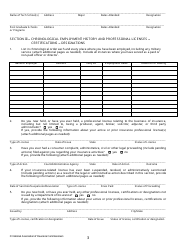 Application for Written Consent to Engage in the Business of Insurance Pursuant to 18 U.s.c. 1033 and 1034 - Nevada, Page 3