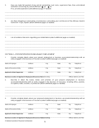 Application for Written Consent to Engage in the Business of Insurance Pursuant to 18 U.s.c. 1033 and 1034 - Nevada, Page 5