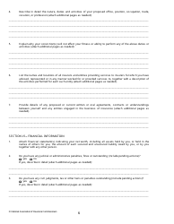 Application for Written Consent to Engage in the Business of Insurance Pursuant to 18 U.s.c. 1033 and 1034 - Nevada, Page 6