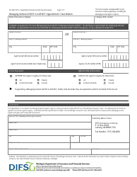 Form FIS0242 &quot;Managing General Agent or Agency Appointment / Cancellation&quot; - Michigan