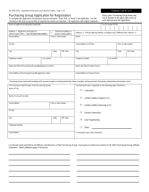 Form FIS0359  Printable Pdf