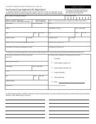 Form FIS0359 Purchasing Group Application for Registration - Michigan