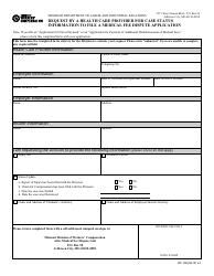 Document preview: Form WC-194 Request by a Health Care Provider for Case Status Information to File a Medical Fee Dispute Application - Missouri