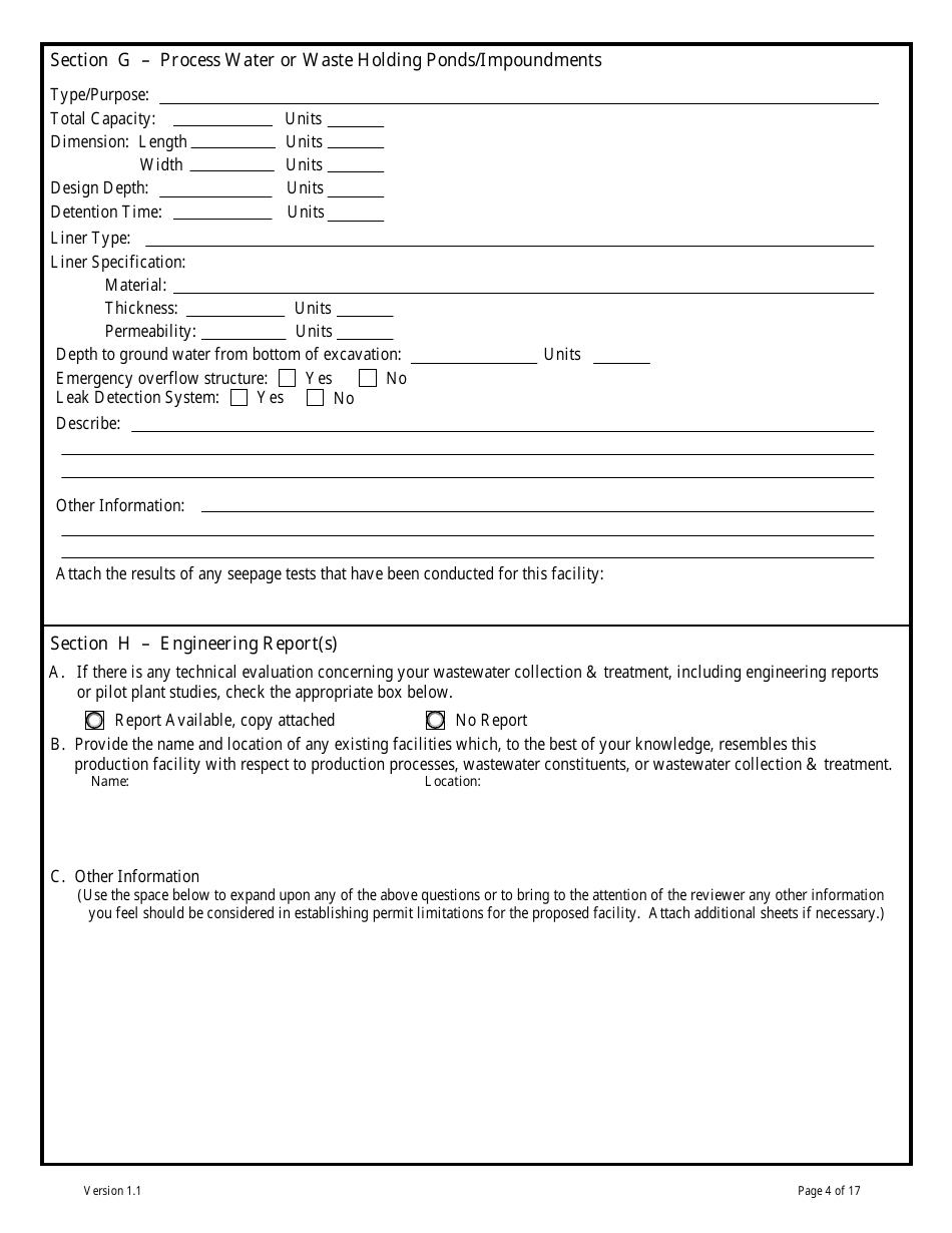Form GW-2 Ground Water Pollution Control System (Mgwpcs) Industrial  Other Wastewater - Permit Application - Montana, Page 4
