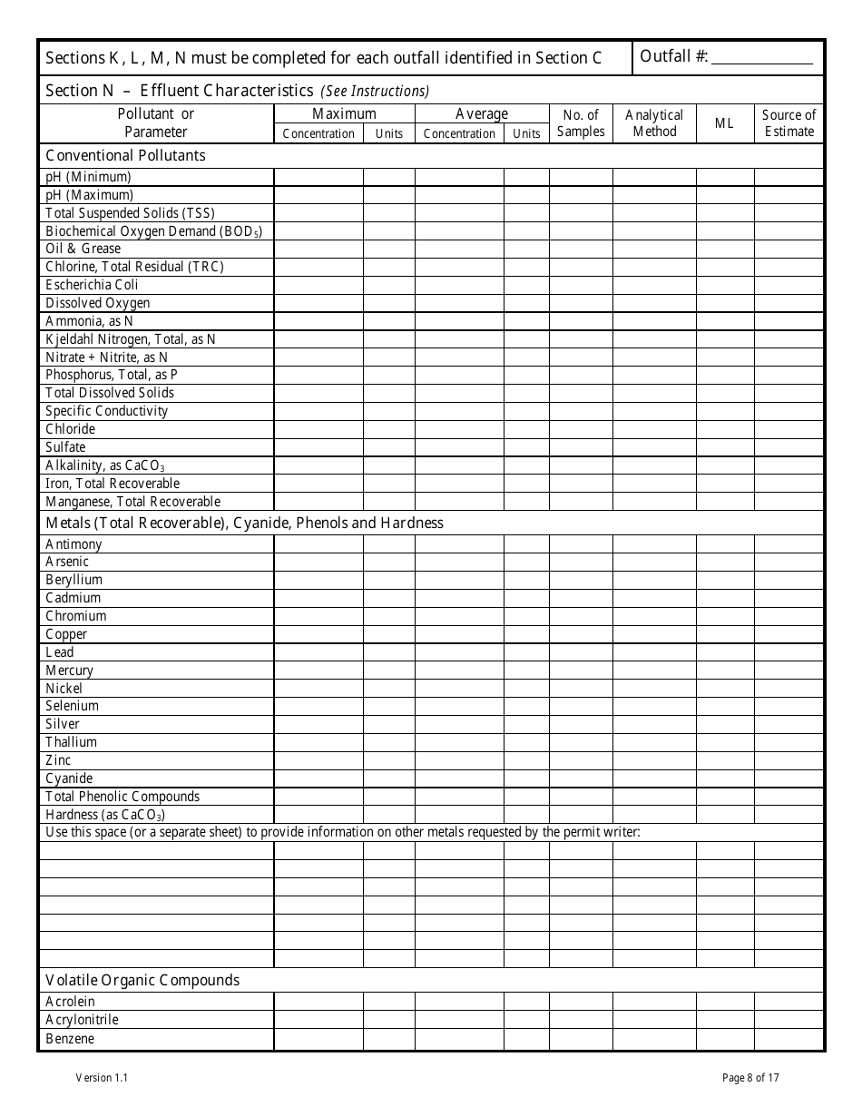 Form GW-2 Ground Water Pollution Control System (Mgwpcs) Industrial  Other Wastewater - Permit Application - Montana, Page 8