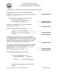 Ambulatory Surgical Center Annual Inspection Form - Nevada, Page 3