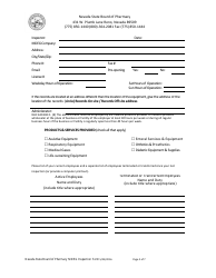 &quot;Mdeg Inspection Form&quot; - Nevada, Page 2