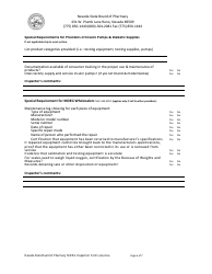 Mdeg Inspection Form - Nevada, Page 6