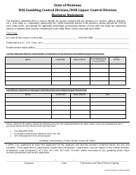 Document preview: Form 30 Business Statement - Montana