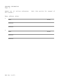 Form DHS982 Application for Certificate of Approval for Family Child Care - Hawaii, Page 3