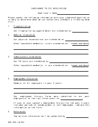 Form DHS983 &quot;Supplement to FCC Application&quot; - Hawaii