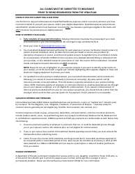 Reimbursement Claim Form - Montana, Page 2