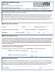 Document preview: Limited Scope Veba HRA Coverage Election Form - Montana