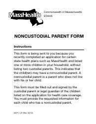 Form NCP-1-LP Noncustodial Parent Form - Large Print - Massachusetts