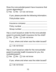 Form NCP-1-LP &quot;Noncustodial Parent Form - Large Print&quot; - Massachusetts, Page 10