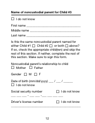 Form NCP-1-LP &quot;Noncustodial Parent Form - Large Print&quot; - Massachusetts, Page 12