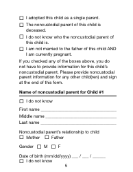 Form NCP-1-LP &quot;Noncustodial Parent Form - Large Print&quot; - Massachusetts, Page 5