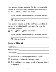 Form NCP-1-LP &quot;Noncustodial Parent Form - Large Print&quot; - Massachusetts, Page 7