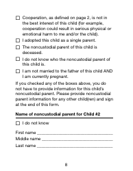 Form NCP-1-LP &quot;Noncustodial Parent Form - Large Print&quot; - Massachusetts, Page 8