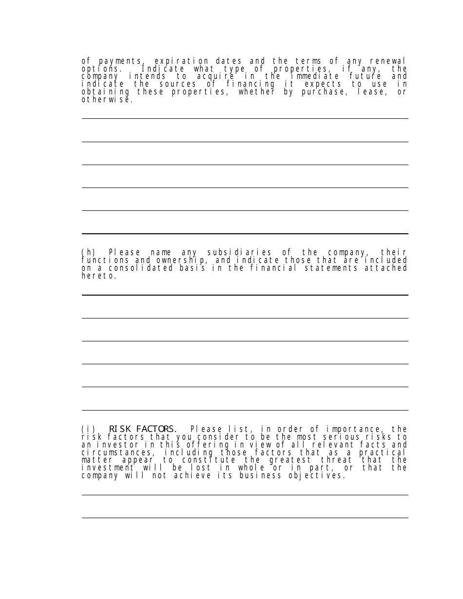 Form MLOE-2 Limited Offering Exemption - Maryland, Page 12