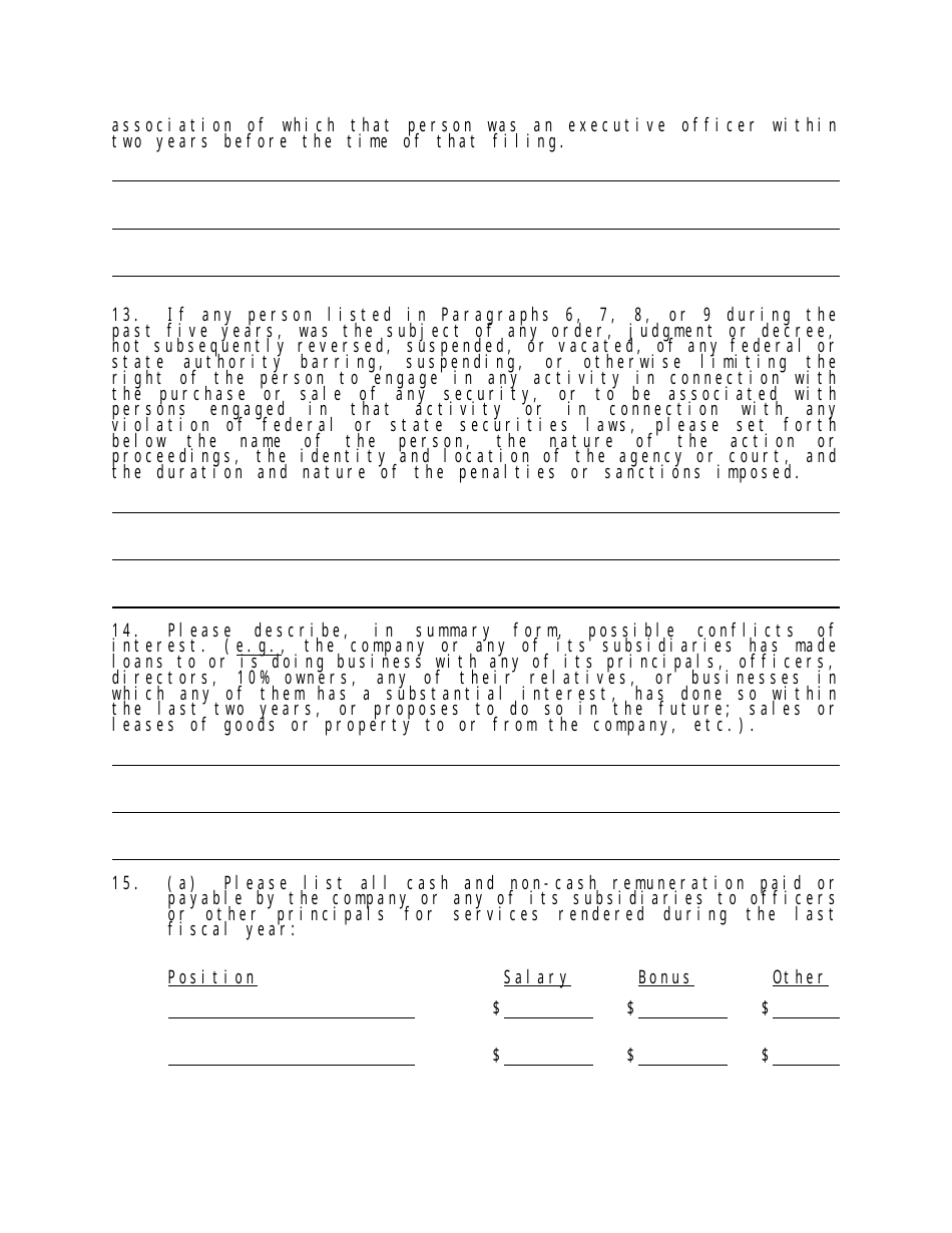 Form MLOE-2 Limited Offering Exemption - Maryland, Page 24