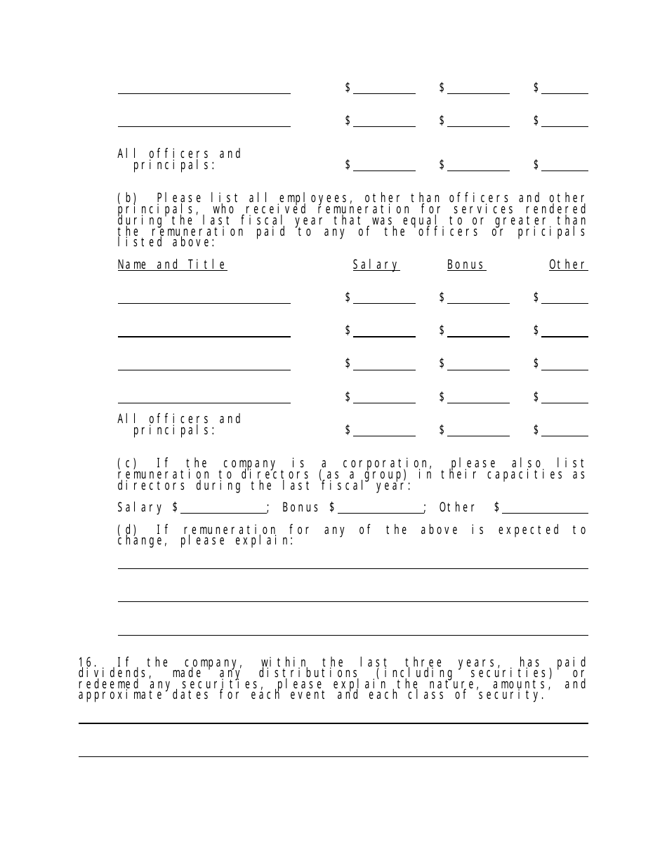 Form MLOE-2 Limited Offering Exemption - Maryland, Page 25