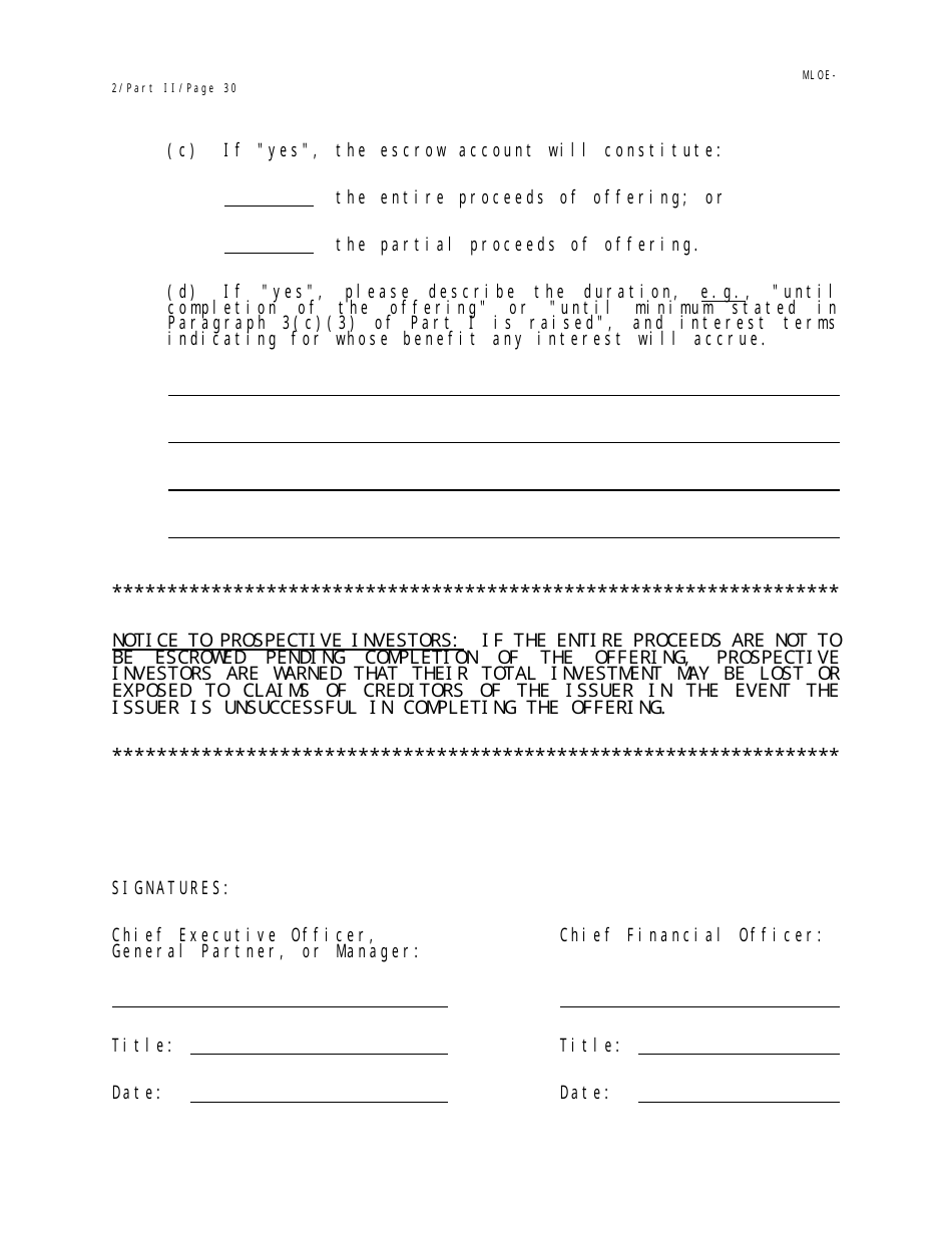 Form MLOE-2 Limited Offering Exemption - Maryland, Page 32