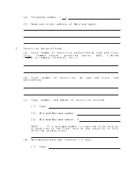 Form MLOE-2 Limited Offering Exemption - Maryland, Page 4