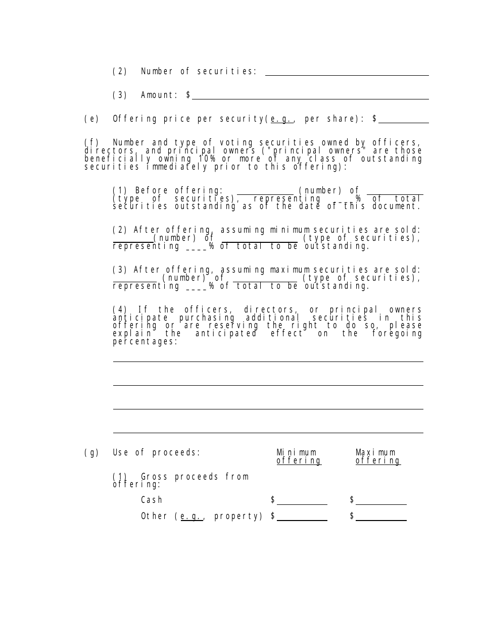 Form MLOE-2 Limited Offering Exemption - Maryland, Page 5