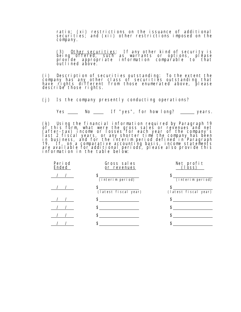 Form MLOE-2 Limited Offering Exemption - Maryland, Page 7