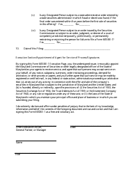 Form MISBE-1 Notice of Maryland Intrastate Business Exemption - Maryland, Page 4