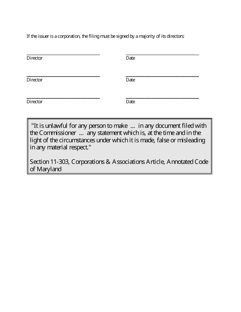 Form MISBE-1 Notice of Maryland Intrastate Business Exemption - Maryland, Page 5