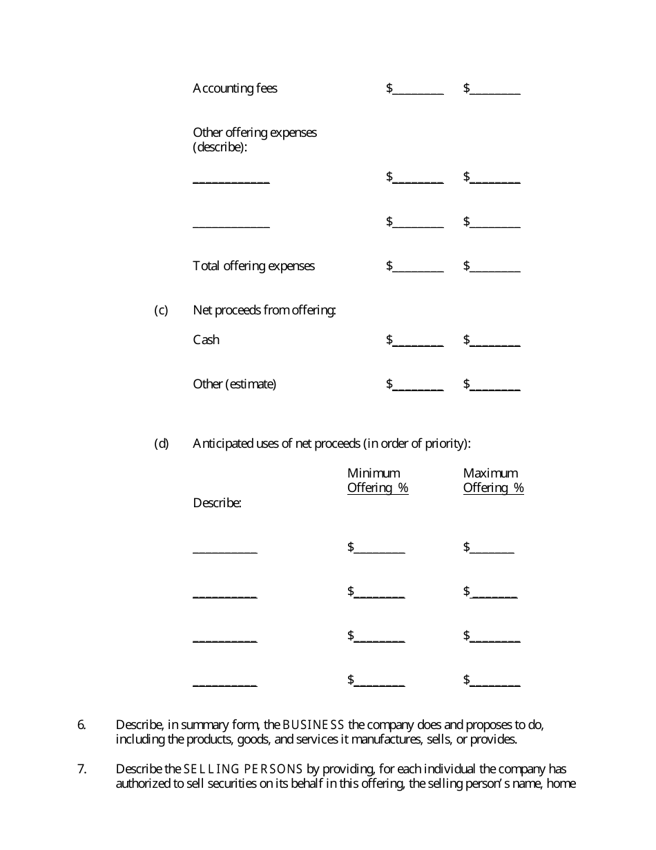 Form MISBE-2 Disclosure Document for a Misbe Offering - Maryland, Page 3
