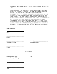 Form MISBE-2 Disclosure Document for a Misbe Offering - Maryland, Page 6