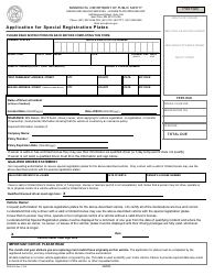 Form PS2041 Application for Special Registration Plates - Minnesota