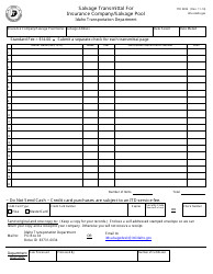 Form ITD3206 &quot;Salvage Transmittal for Insurance Company/Salvage Pool&quot; - Idaho