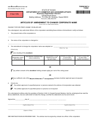Form DNP-2 Articles of Amendment to Change Corporate Name - Hawaii