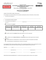 Form DNP-3 Articles of Amendment - Hawaii