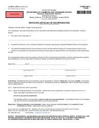 Document preview: Form DNP-4 Restated Articles of Incorporation - Hawaii