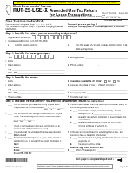 Form RUT-25-LSE-X (964) Amended Use Tax Return for Lease Transactions - Illinois