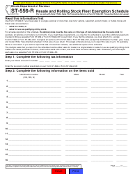 Document preview: Form ST-556-R Resale and Rolling Stock Fleet Exemption Schedule - Illinois