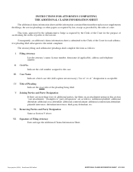 Document preview: Form 5C-P-260 Additional Claims Information Sheet - Hawaii