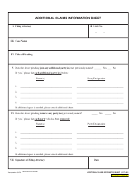 Form 5C-P-260 Additional Claims Information Sheet - Hawaii, Page 2