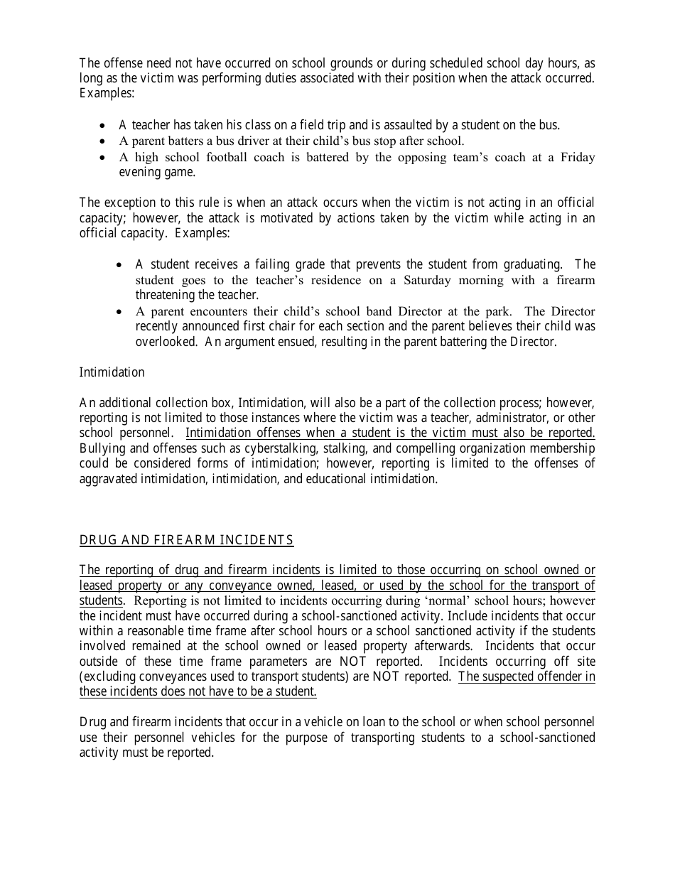 Form ISP-2-421B Monthly School Incidents Form - Uniform Crime Reporting Program - Illinois, Page 3