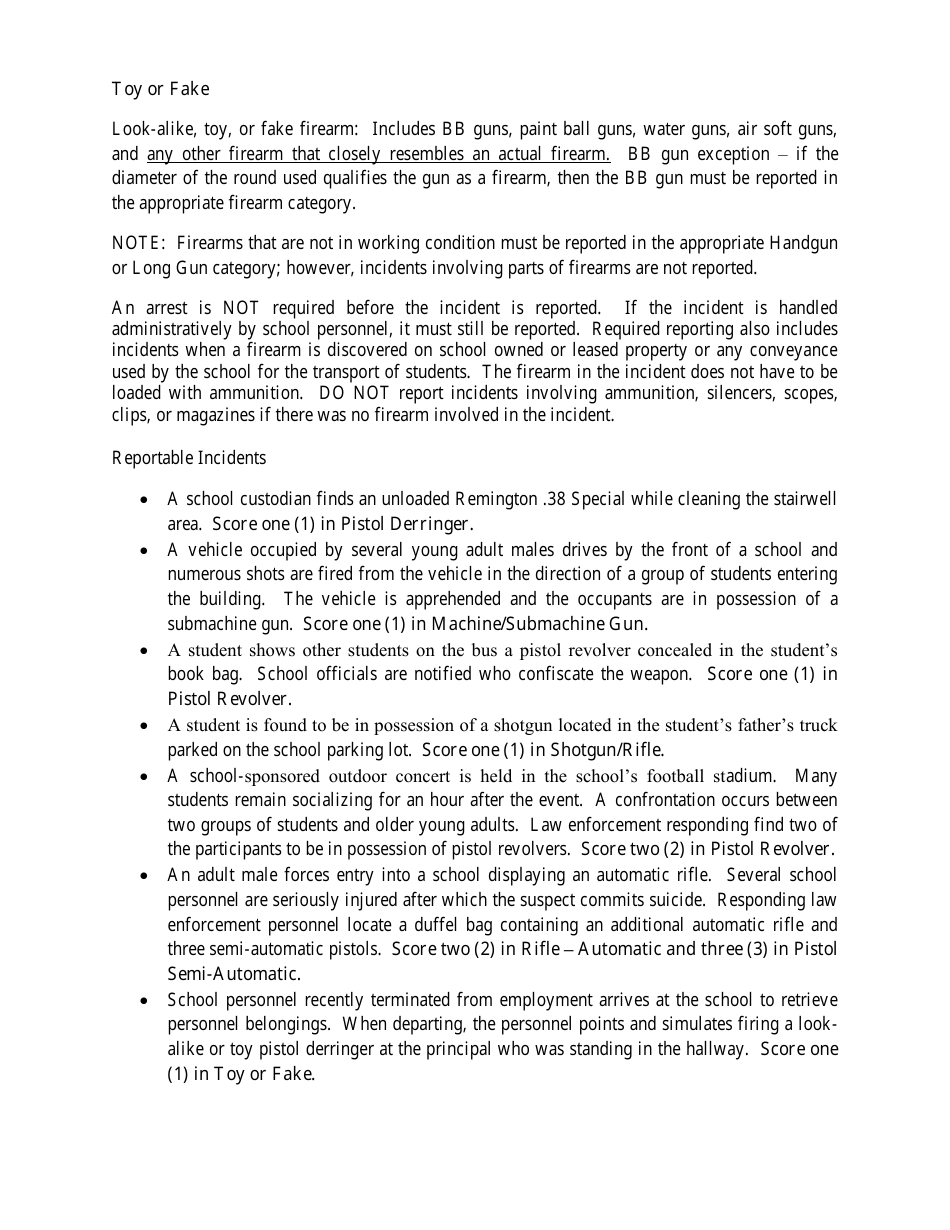 Form ISP-2-421B Monthly School Incidents Form - Uniform Crime Reporting Program - Illinois, Page 6