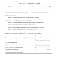 Form ISP7-302 Application for 9-1-1 Consolidation Plan - Illinois, Page 11