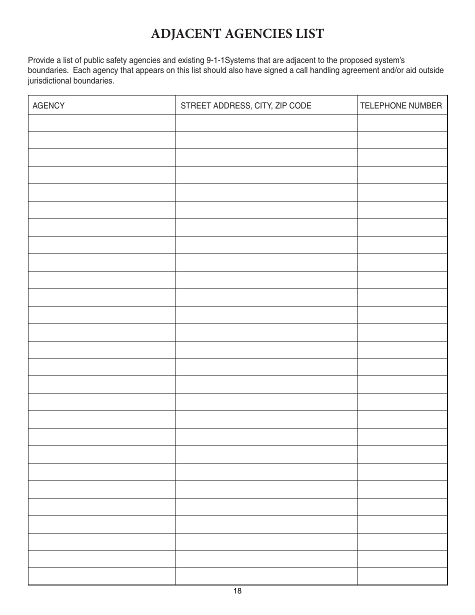 Form ISP7-302 Application for 9-1-1 Consolidation Plan - Illinois, Page 18