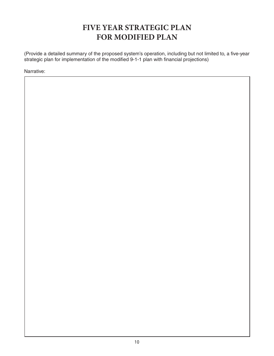 Form ISP7-310 Application for 9-1-1 Modification Plan - Illinois, Page 10