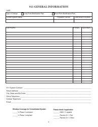 Form ISP7-310 Application for 9-1-1 Modification Plan - Illinois, Page 4
