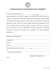 Document preview: Form ISP6-719 Training Release and Indemnification Agreement - Illinois